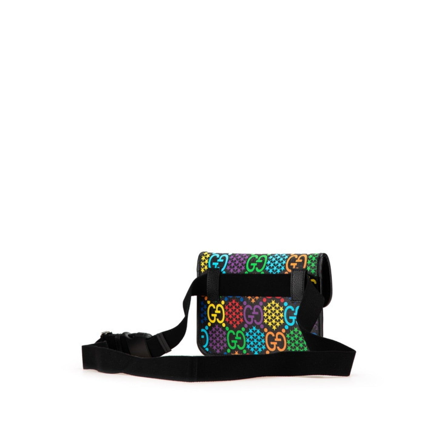 Gucci Black Multi-Color Pvc Leather Sling Bag ( )