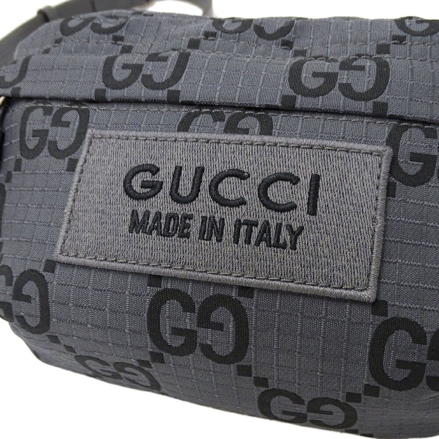 Gucci Black Gray Polyester Sling Bag ( )