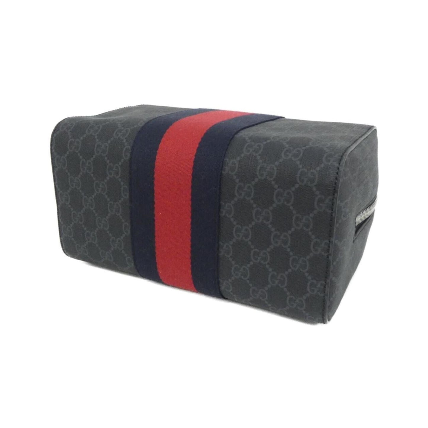 Gucci Black Gray Gg Supreme Canvas Clutch Bag Pouch ( )