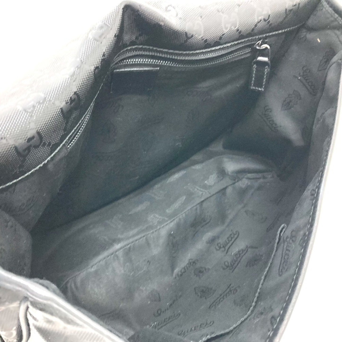 Gucci Black Gg Imprimé Messenger Bag Shoulder Bag ( )