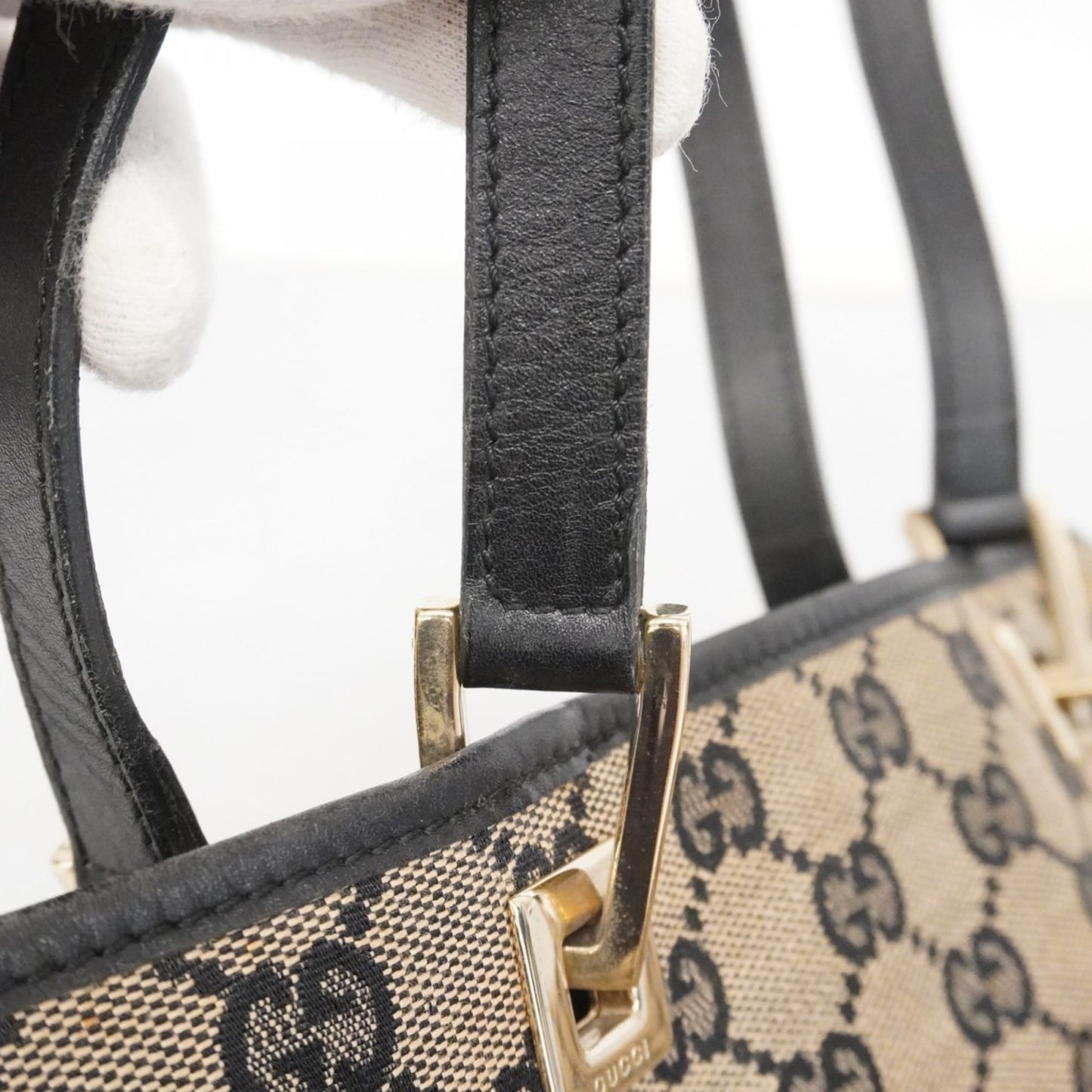 Gucci Black Canvas Tote Bag ( )