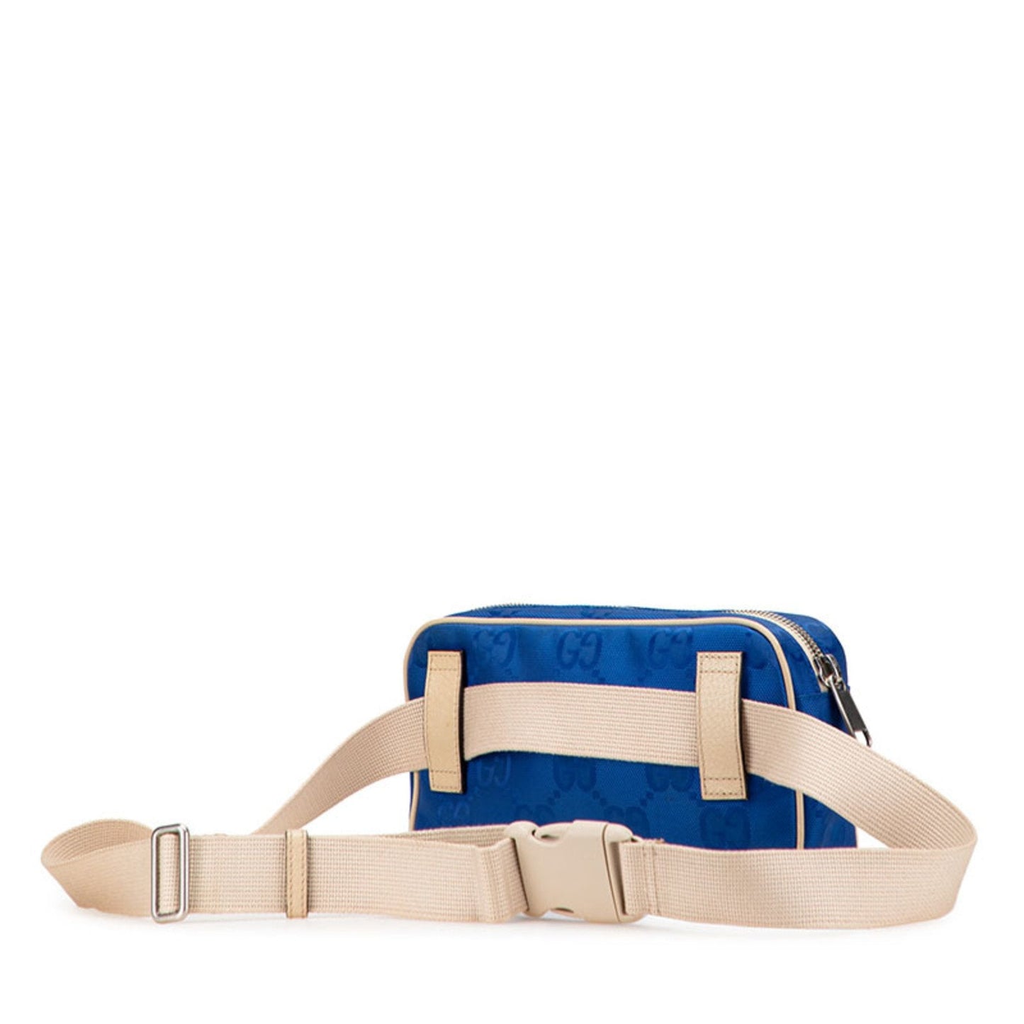 Gucci Beige Blue Nylon Leather Fanny Pack ( )