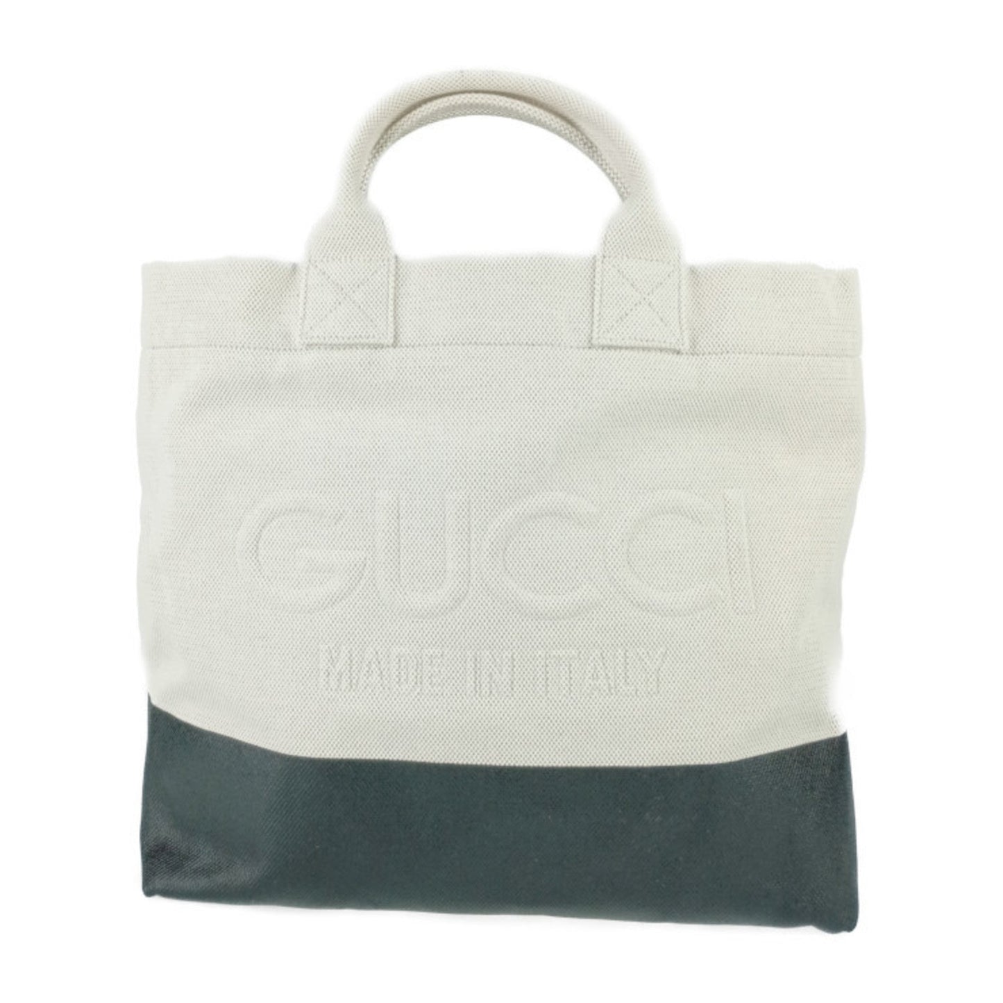 Gucci Black Ivory Canvas Handbag Shoulder Bag Tote Bag ( )