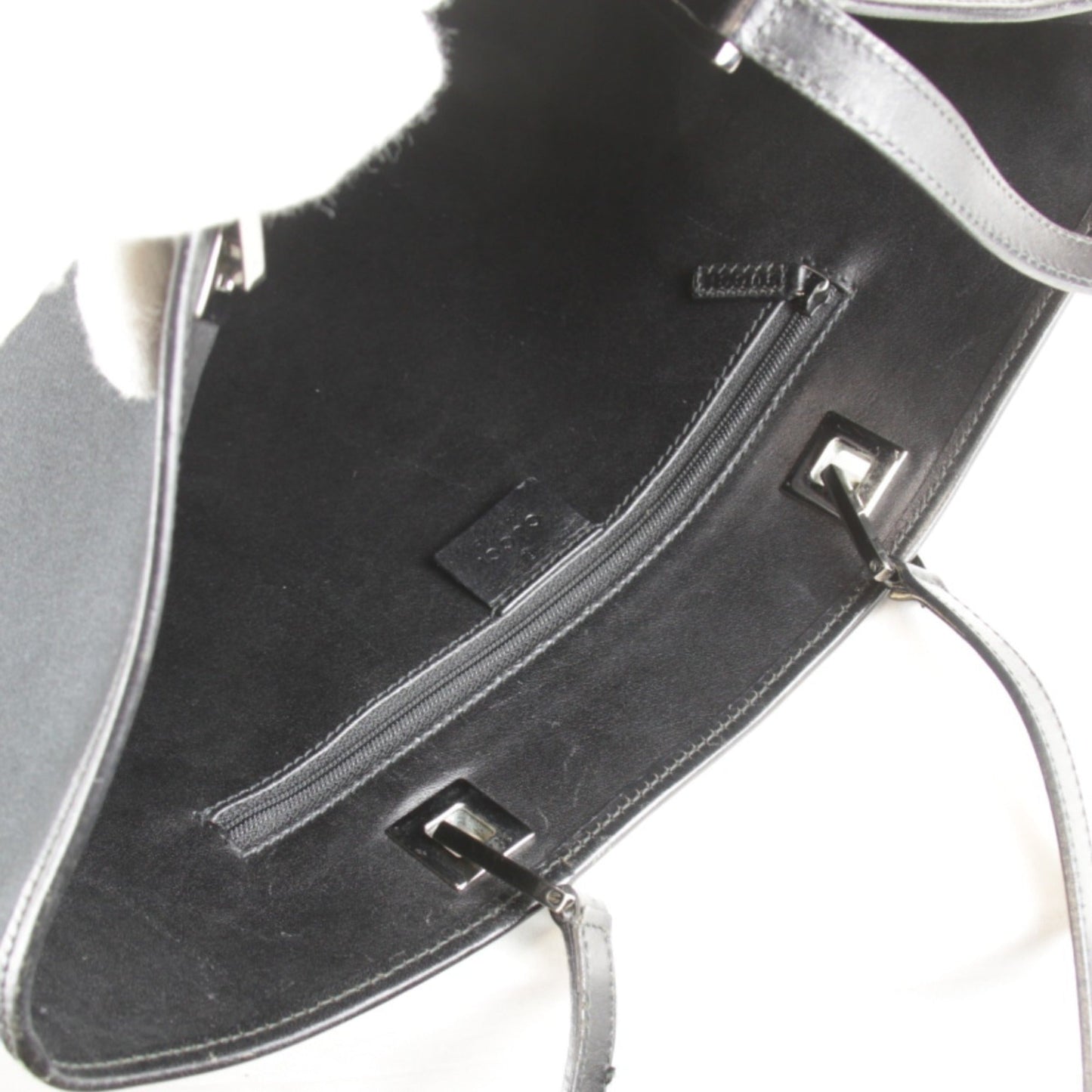 Gucci Black Satin Tote Bag ( )