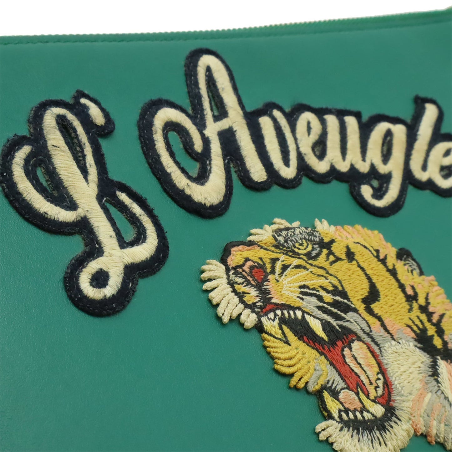Gucci Green Leather Clutch Bag ( )