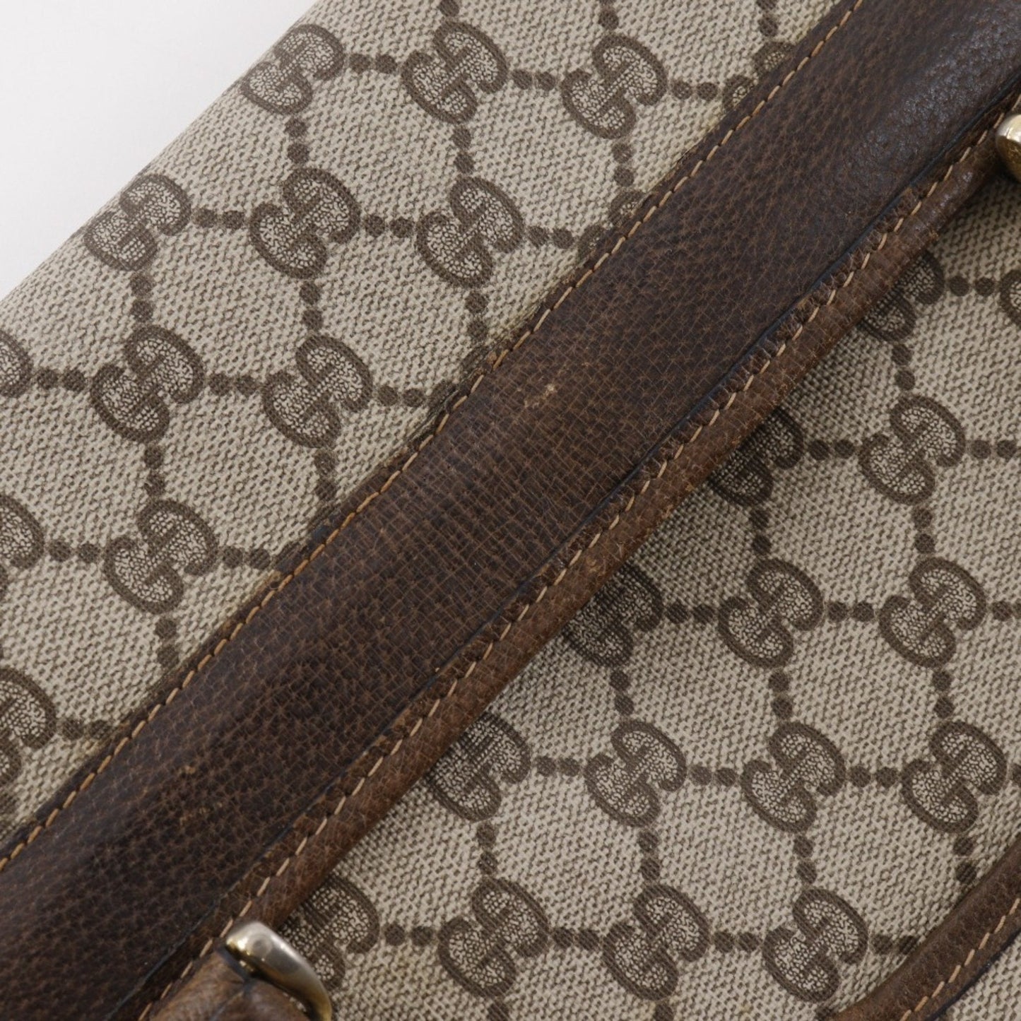 Gucci Sherry Line Brown Pvc Handbag ( )