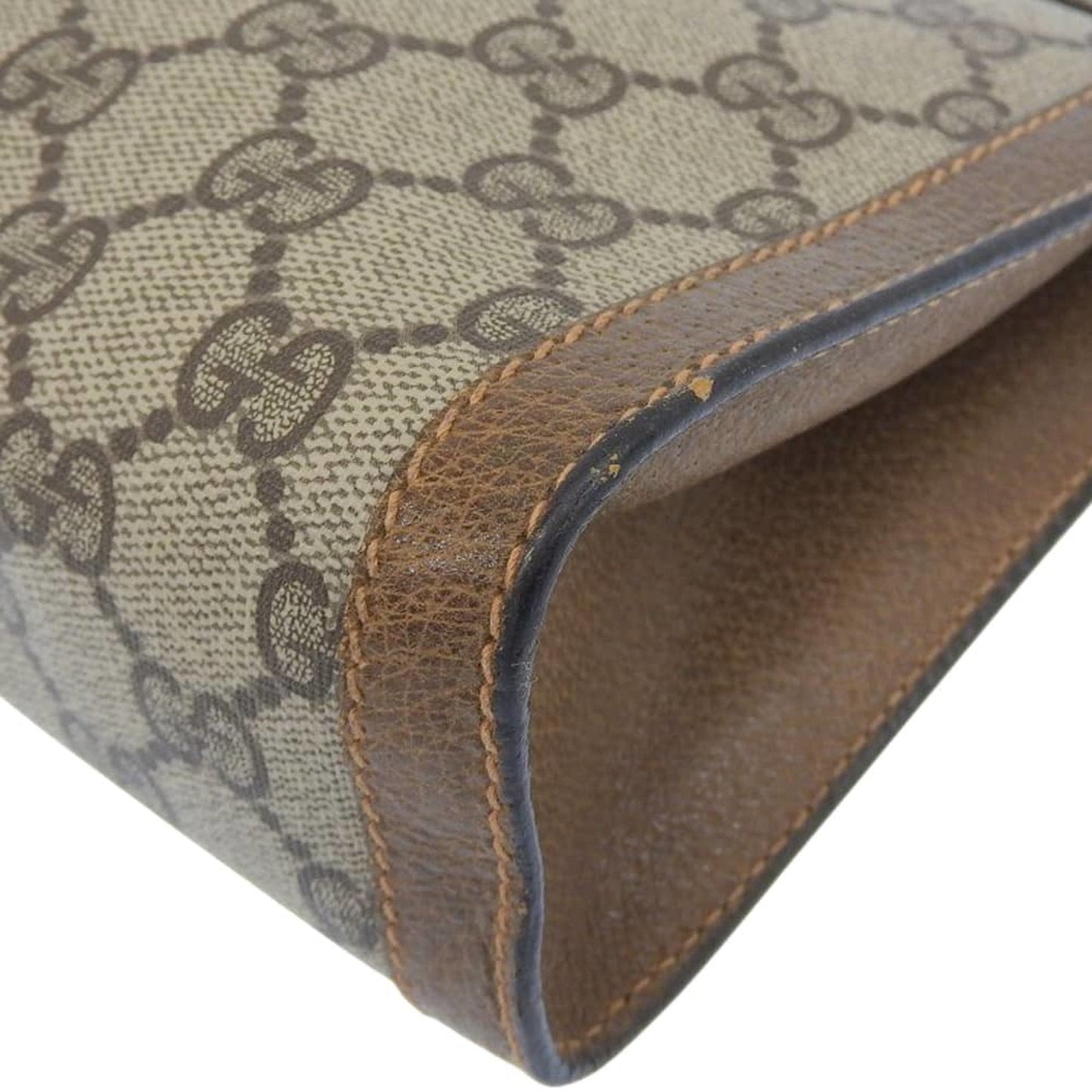 Gucci Gg Plus Beige Pvc Clutch Bag ( )