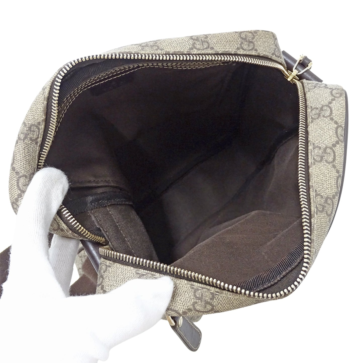 Gucci Beige Brown Gg Supreme Shoulder Bag ( )