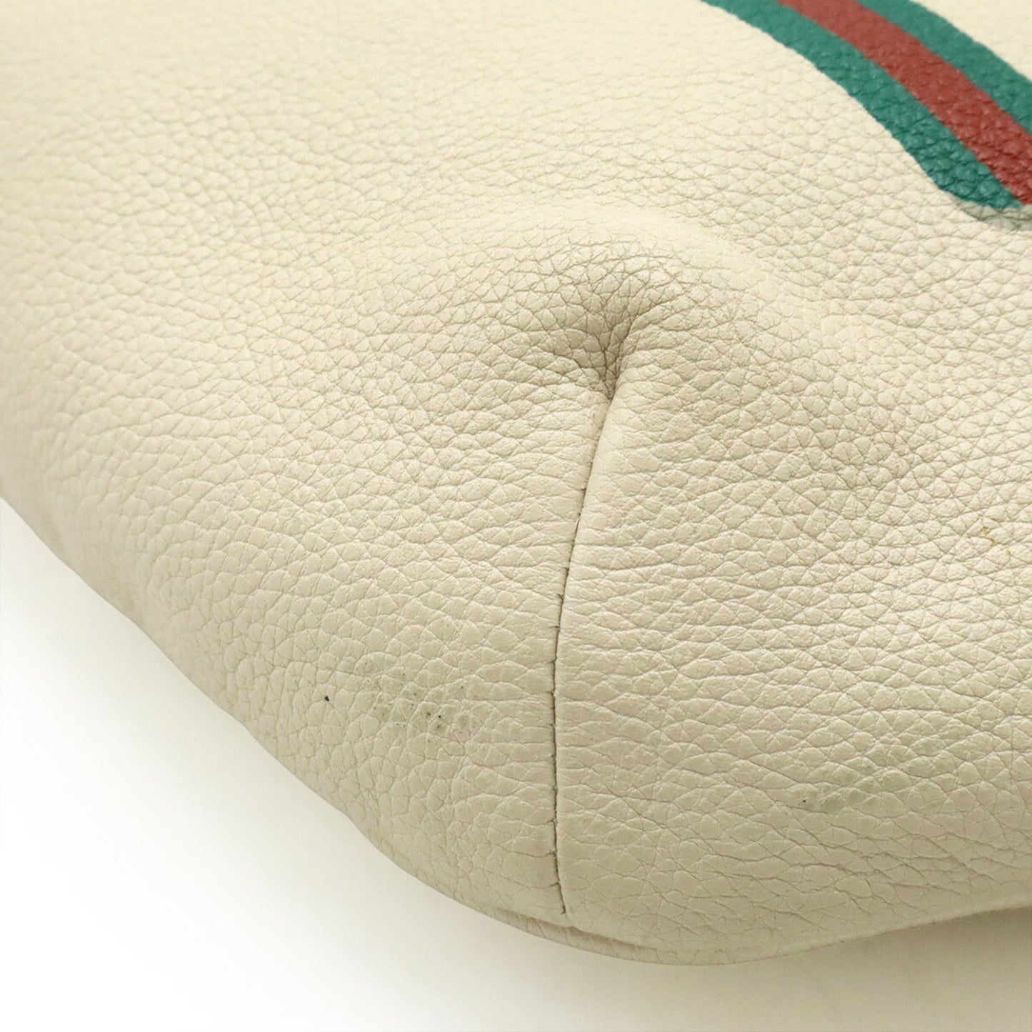 Gucci Green Ivory Red Color Leather Fanny Pack ( )