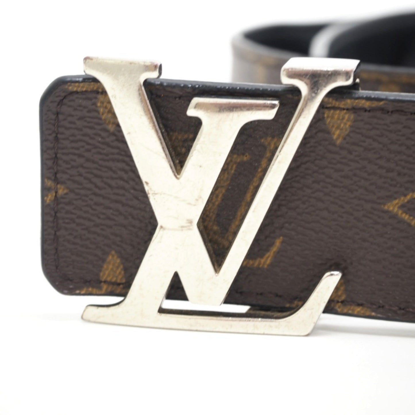 LOUIS VUITTON M9821 Suntulle LV Initial 80/32 Monogram Belt Brown Unisex