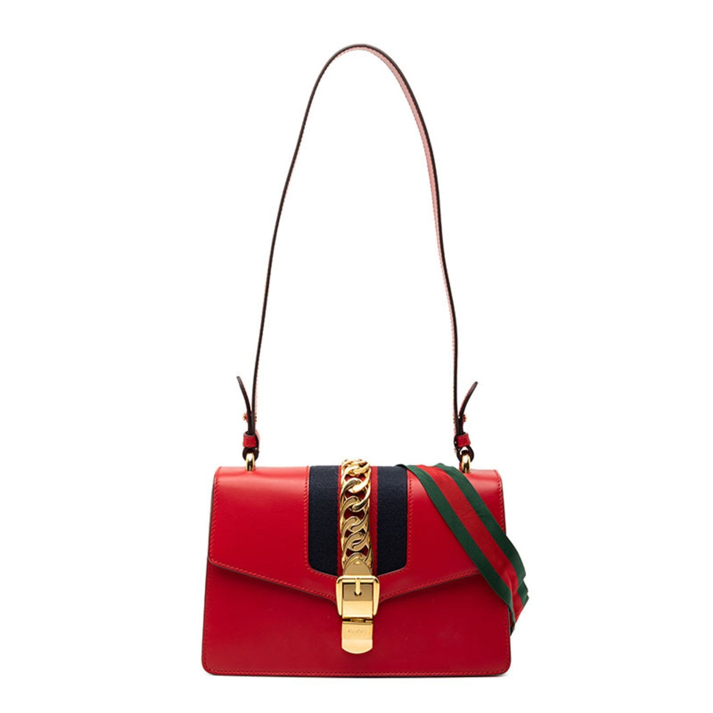 Gucci Multi-Color Red Color Leather Handbag Shoulder Bag ( )