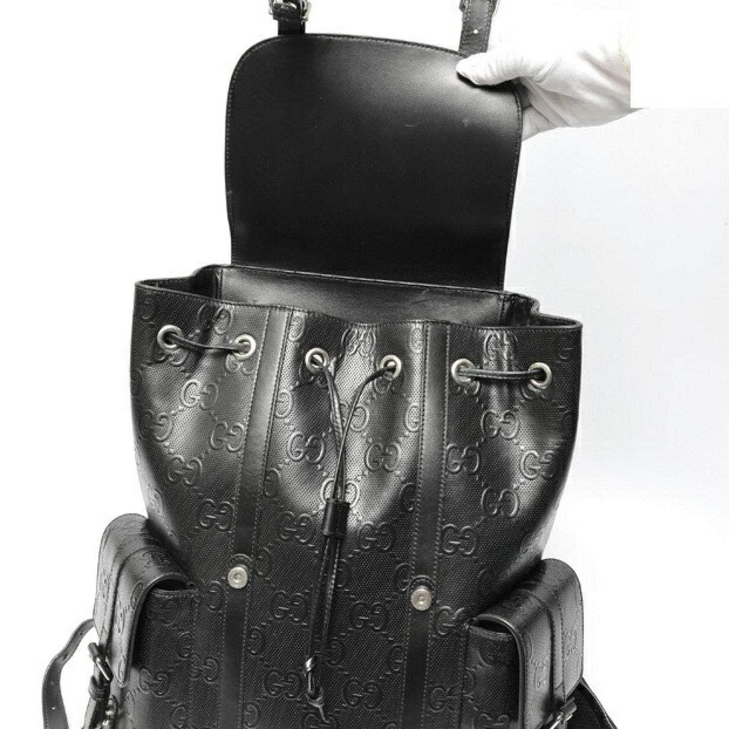 Gucci Black Leather Backpack ( )