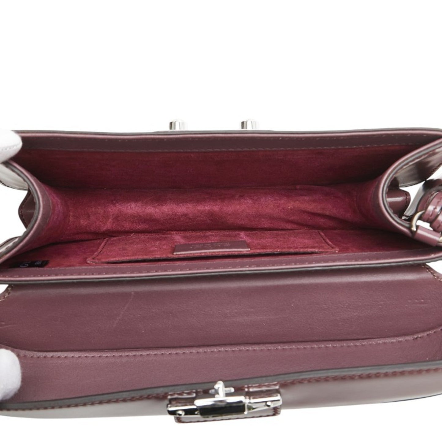 Gucci Wine Leather Clutch Bag ( )