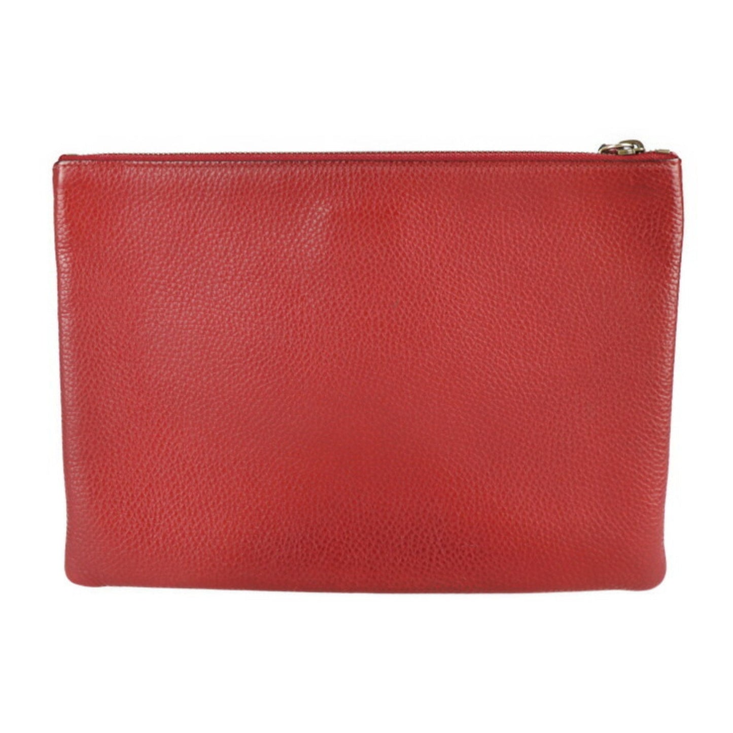 Gucci Animalier Black Red Color Leather Clutch Bag Handbag ( )