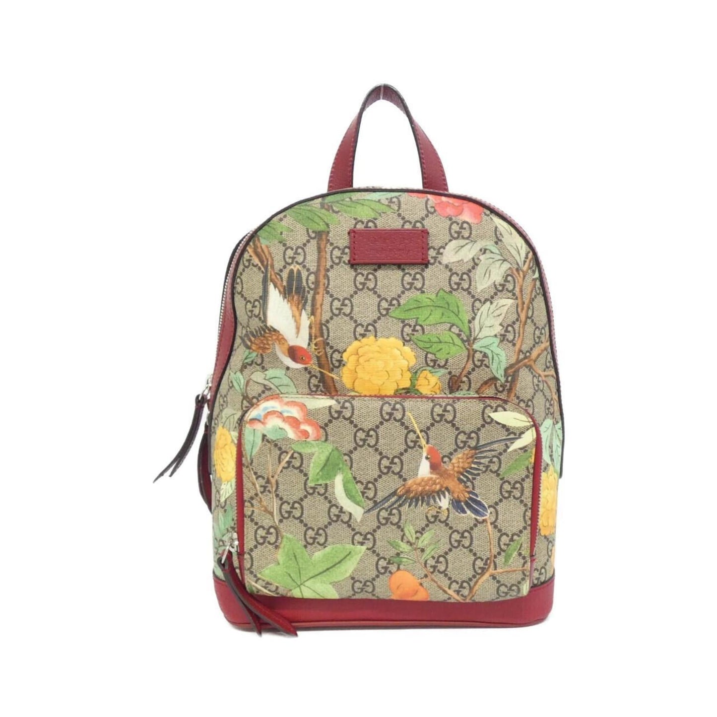 Gucci Beige Red Color Gg Supreme Backpack ( )