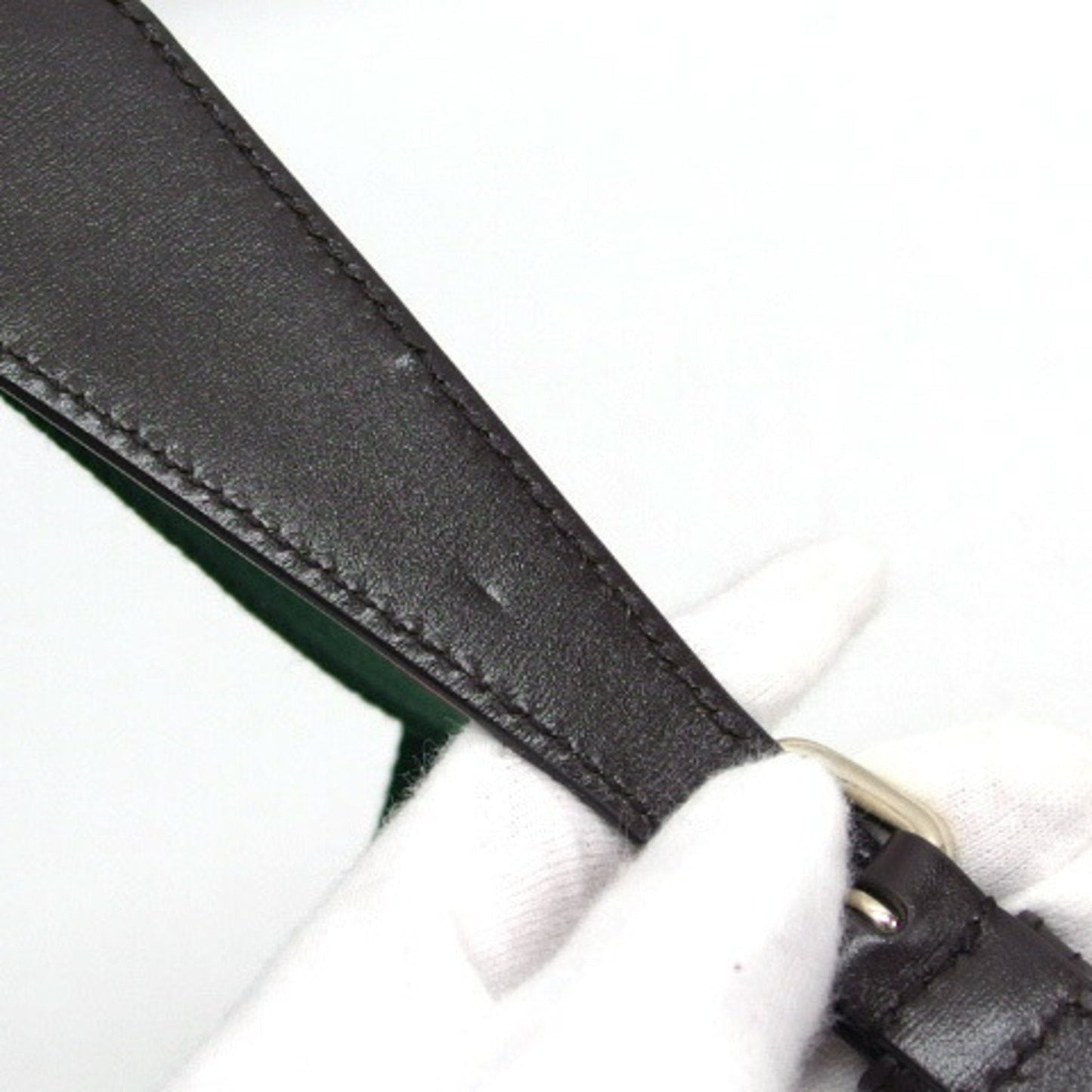 Gucci Beige Dark Brown Canvas Shoulder Bag ( )