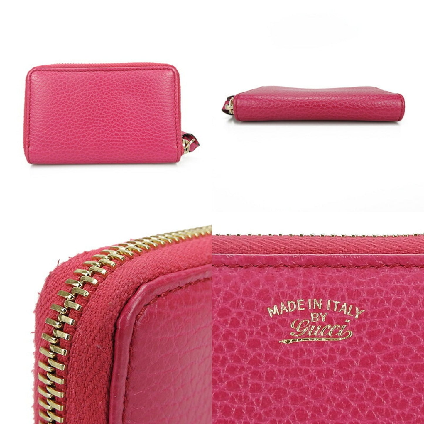 Gucci Pink Leather Coin Purse/Coin Case ( )
