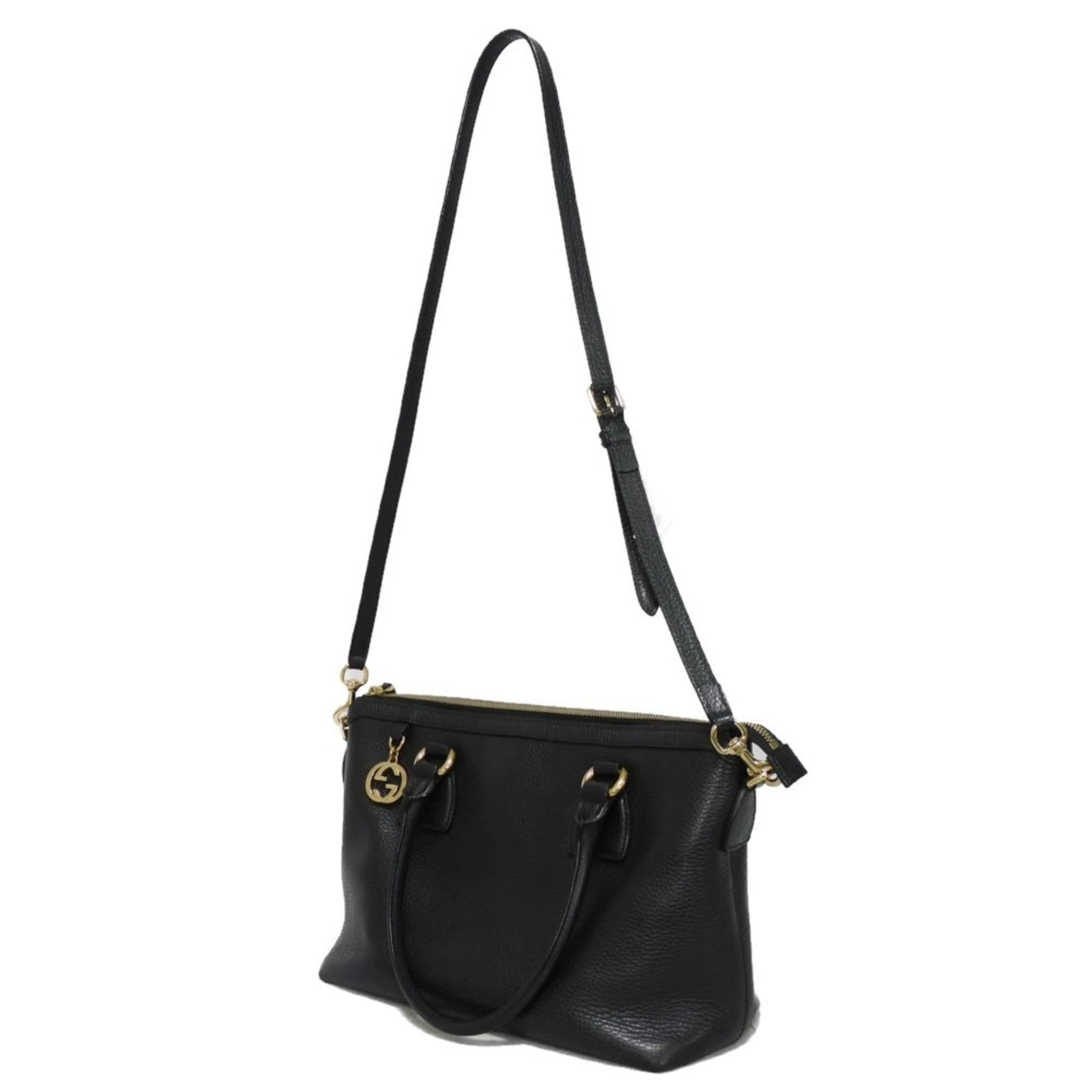 Gucci Black Leather Shoulder Bag Tote Bag