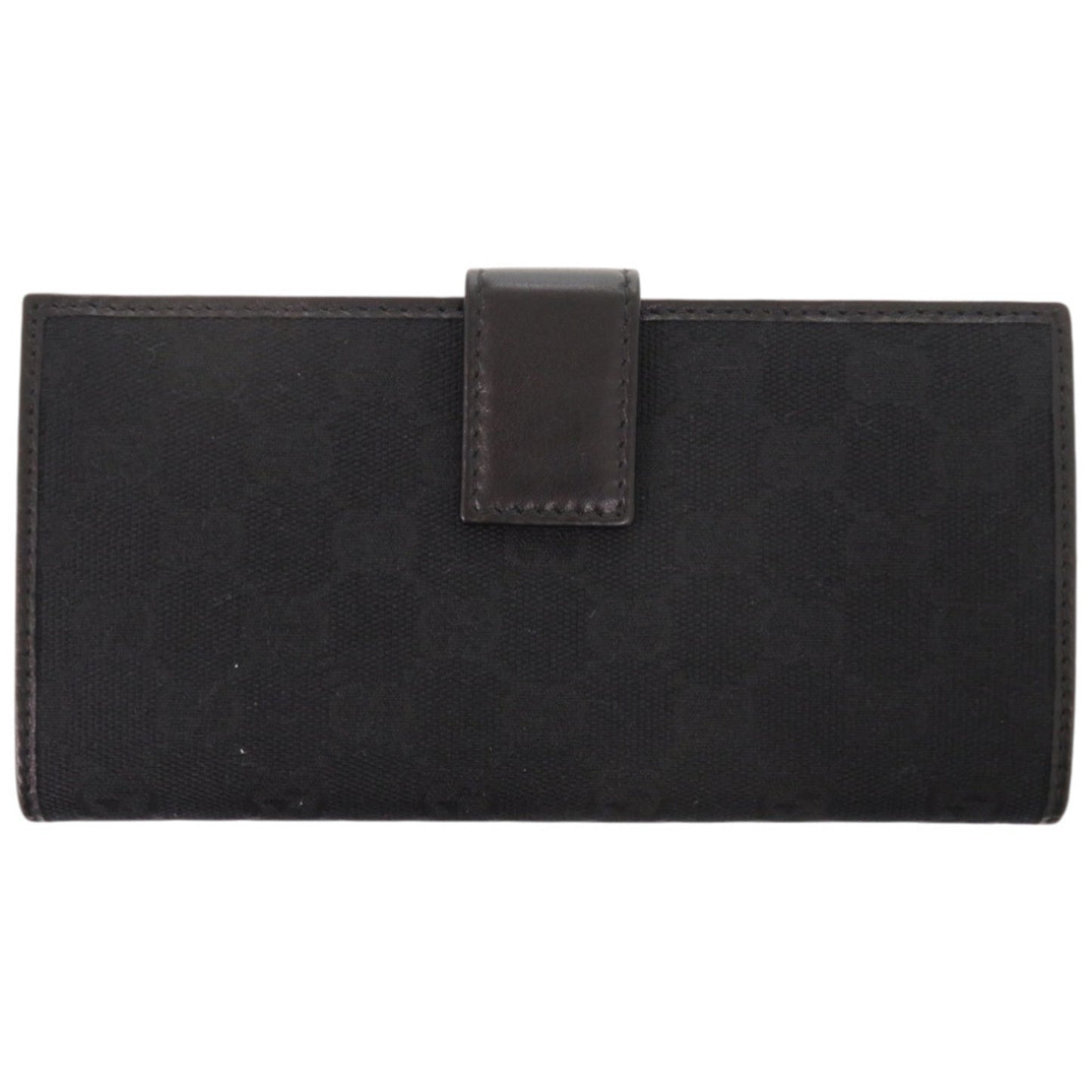 Gucci Black Gg Canvas Long Wallet (Bi-Fold) ( )
