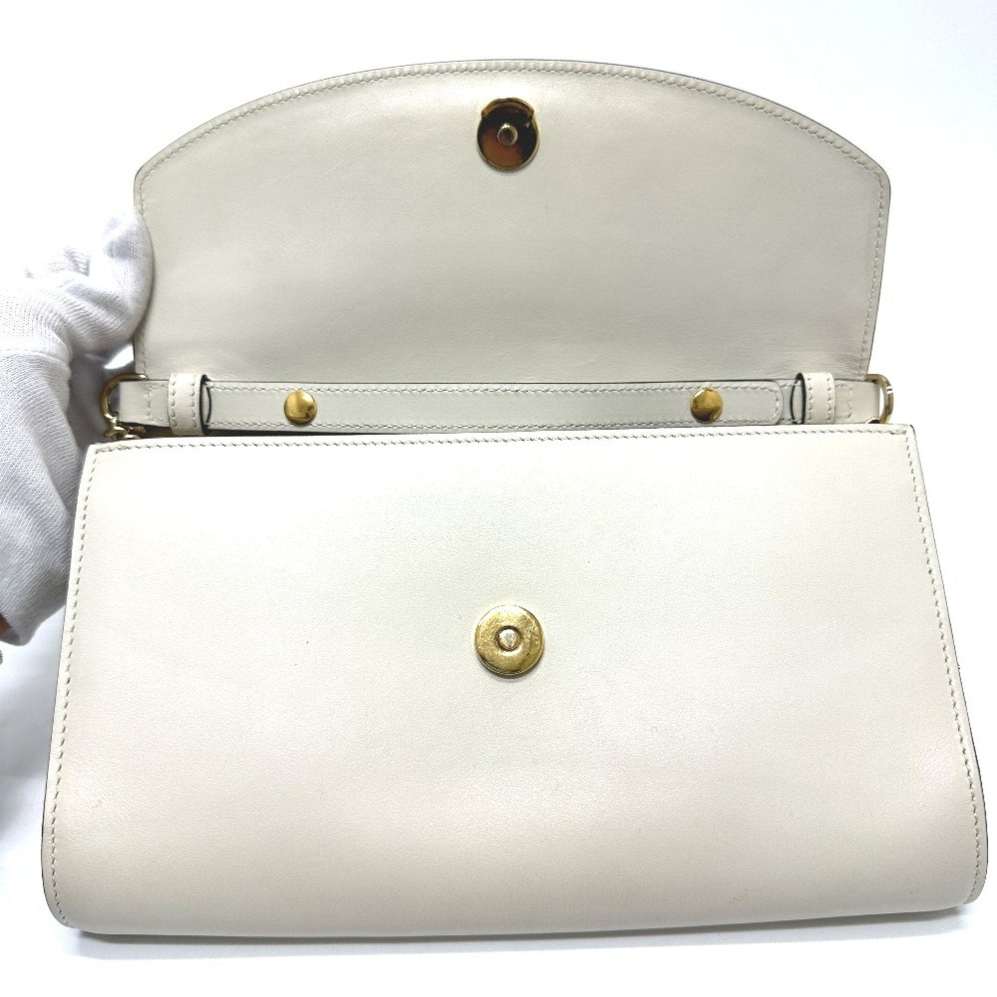 Gucci Off-White Leather Shoulder Bag ( )