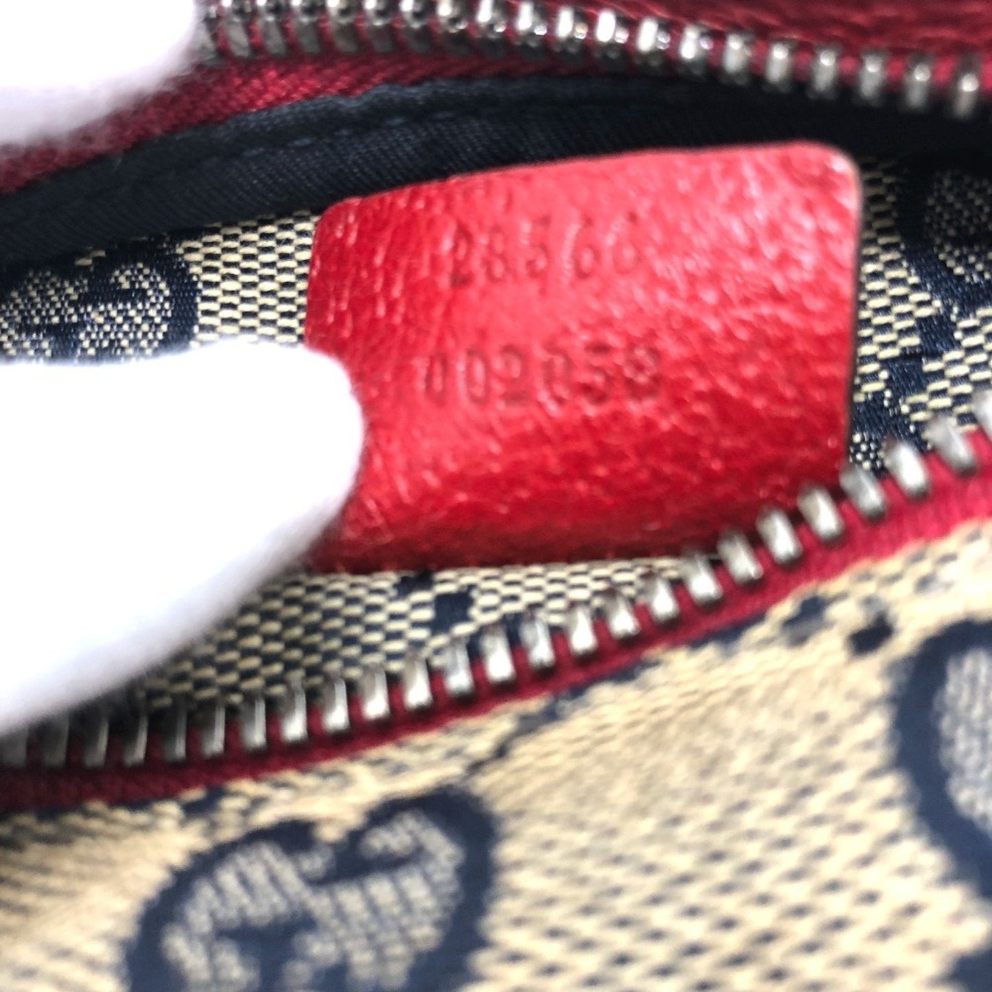 Gucci Red Color Gg Canvas Leather Fanny Pack Sling Bag ( )