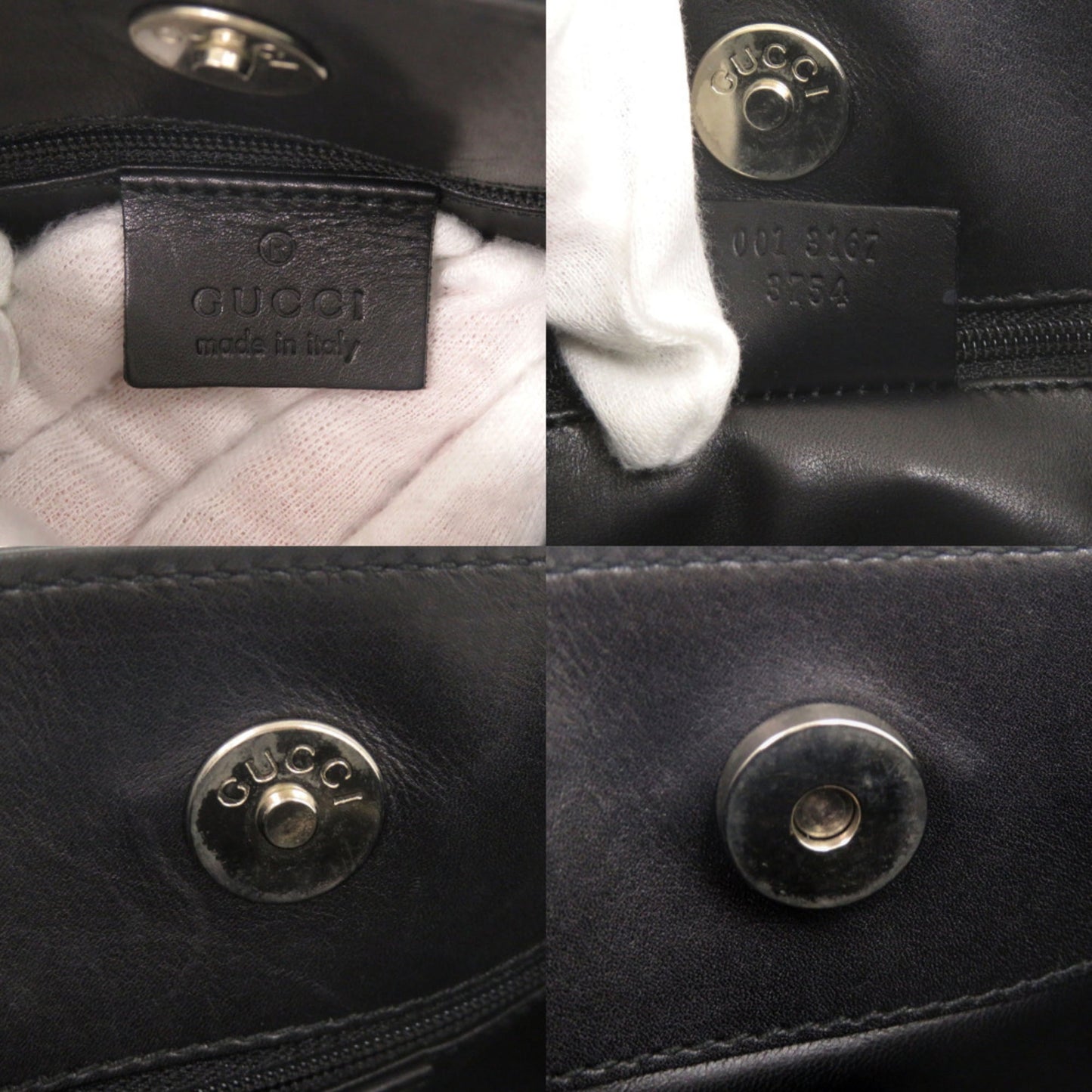 Gucci Black Leather Shoulder Bag ( )