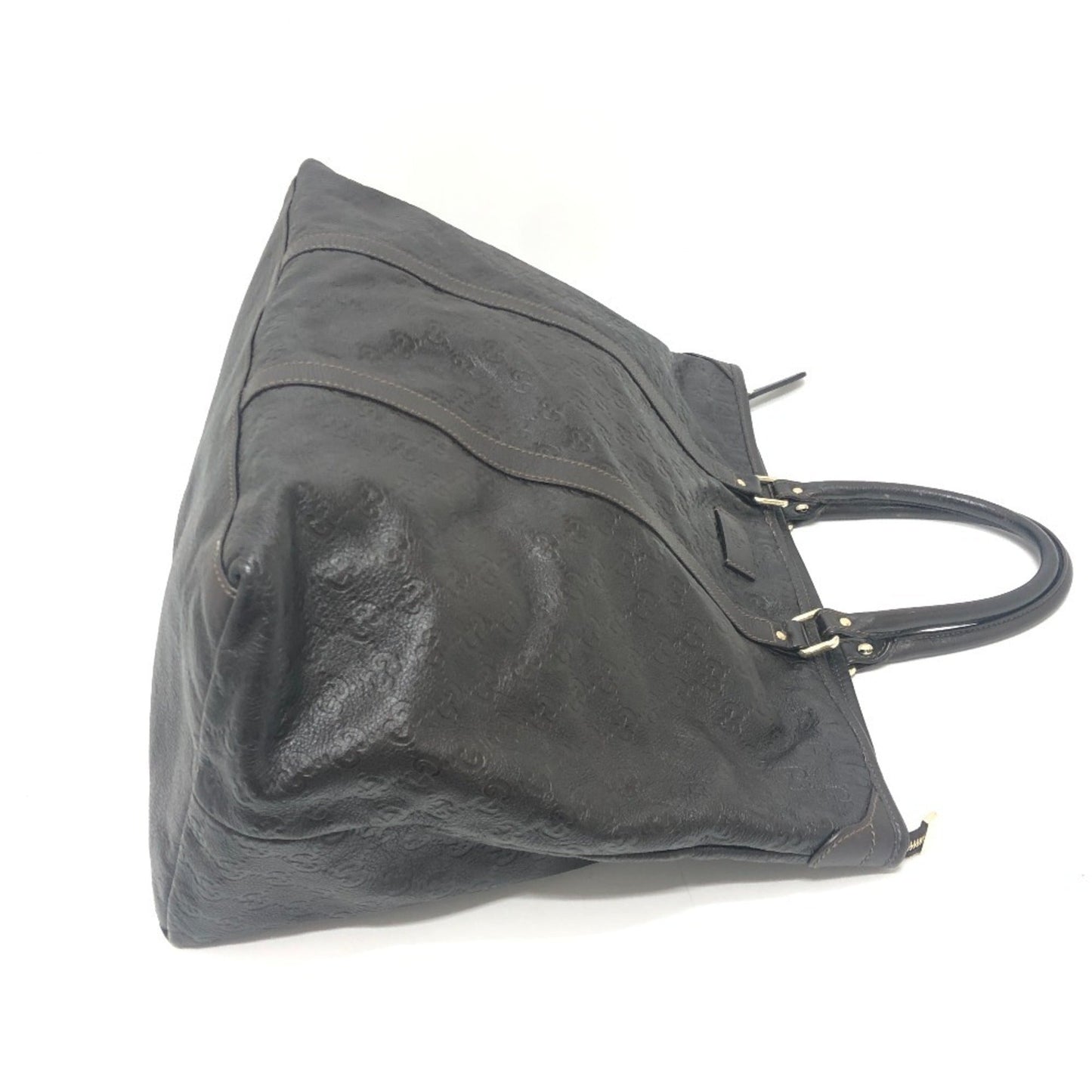 Gucci Brown Leather Handbag Tote Bag ( )