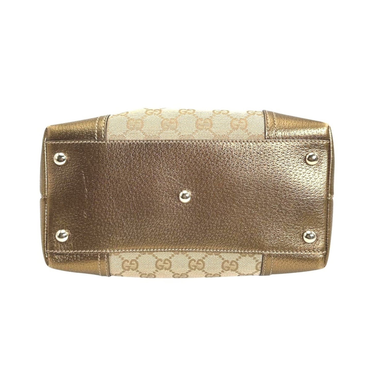 Gucci Beige Gg Canvas Handbag Tote Bag ( )