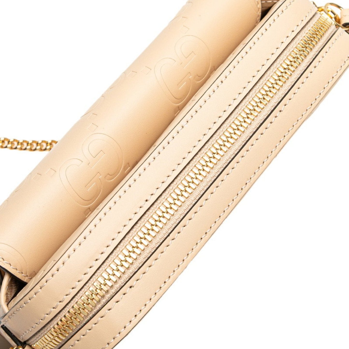 Gucci Beige Leather Shoulder Bag ( )