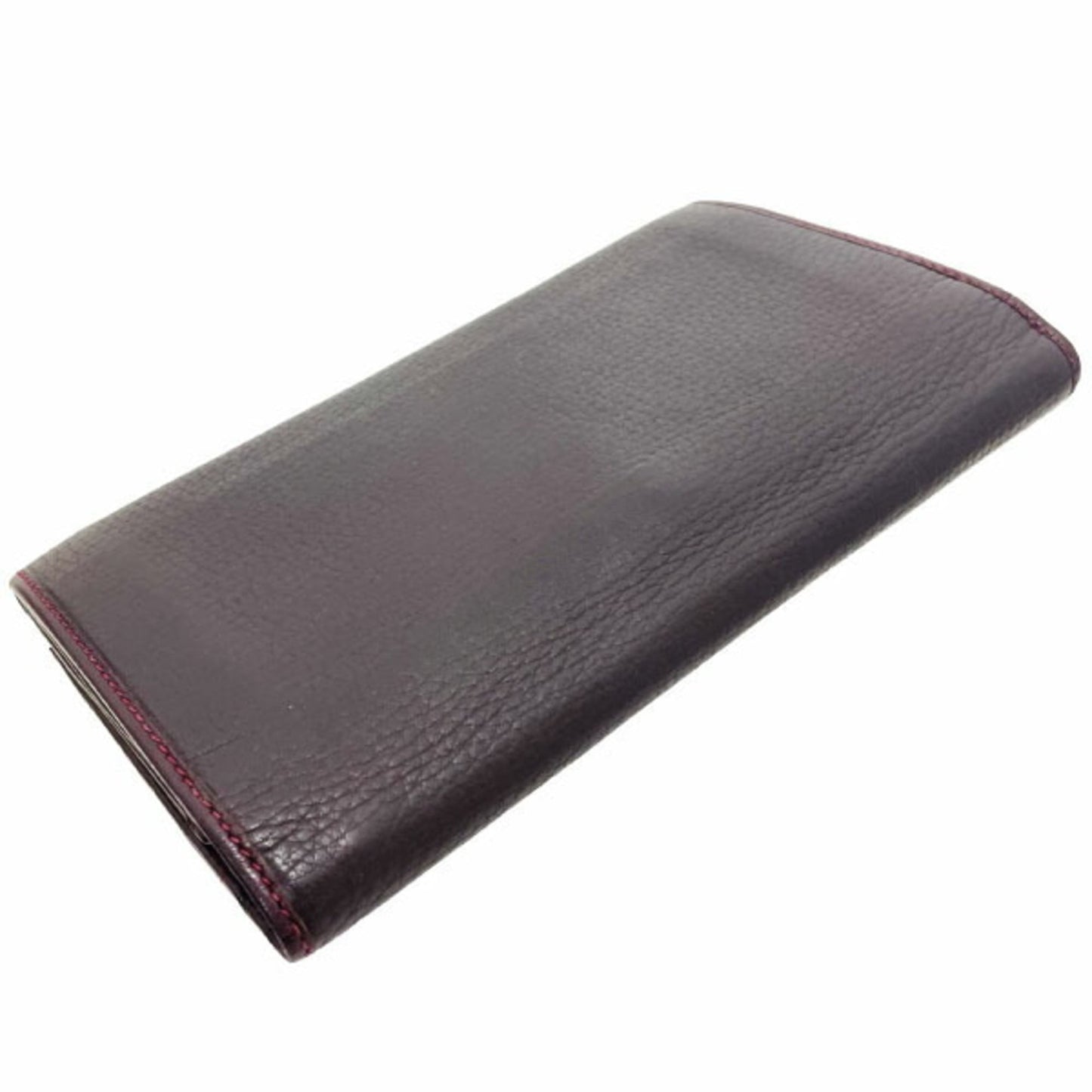 Gucci Bordeaux Leather Long Wallet (Bi-Fold) ( )