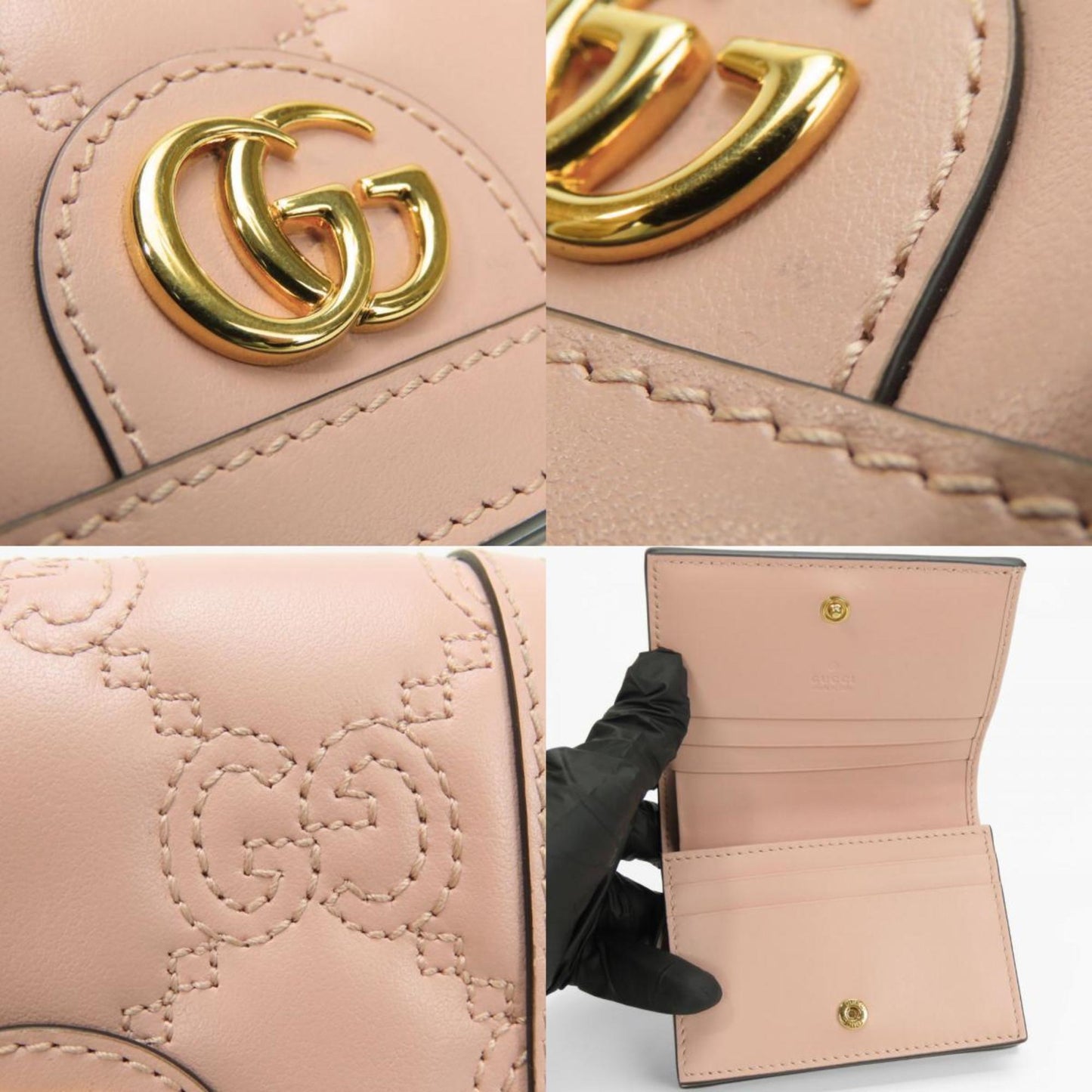 Gucci Pink Leather Wallet (Bi-Fold) ( )