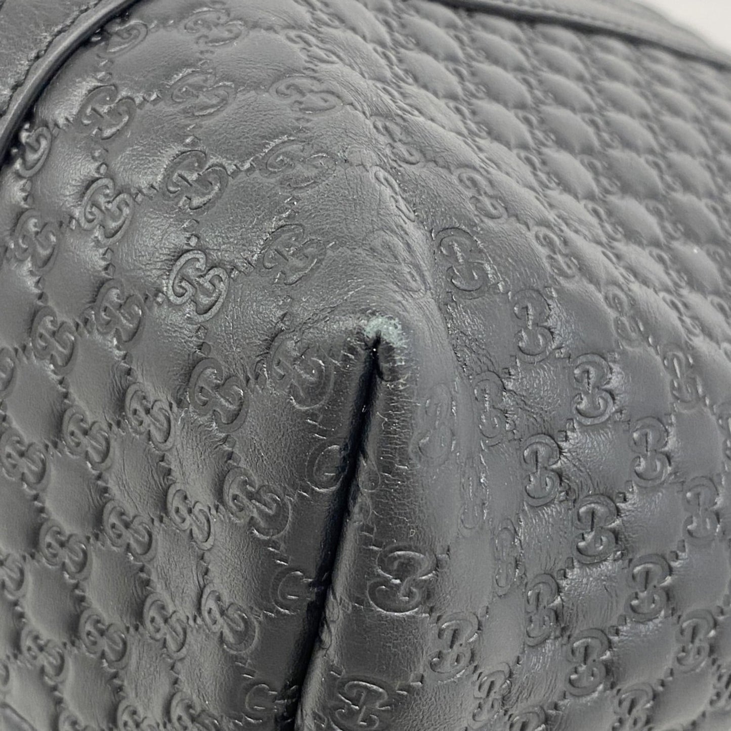 Gucci Black Leather Tote Bag ( )