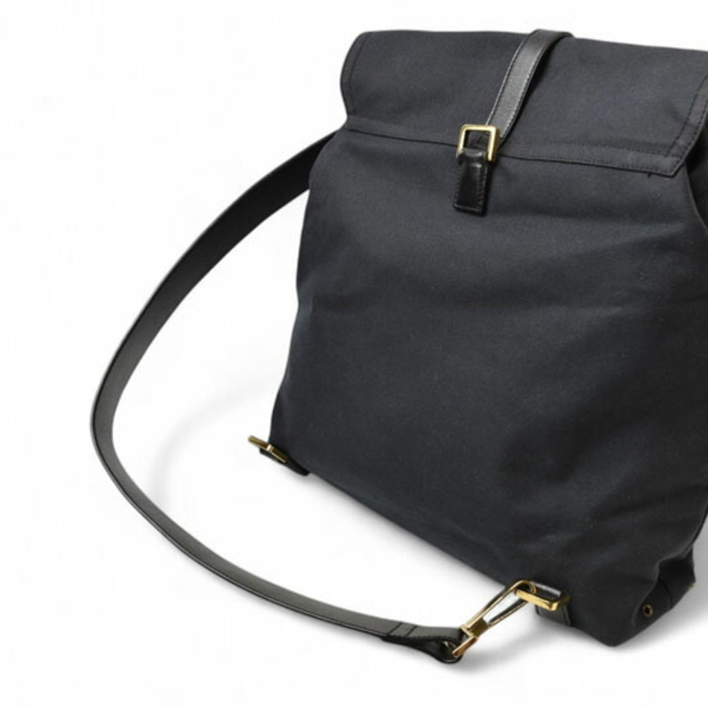 Gucci Black Cotton Canvas Shoulder Bag Sling Bag ( )