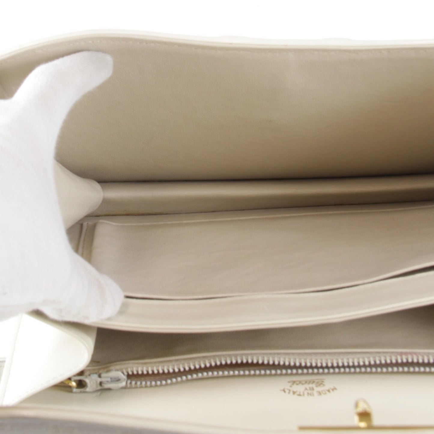 Gucci Microguccissima White Canvas Leather Shoulder Bag ( )