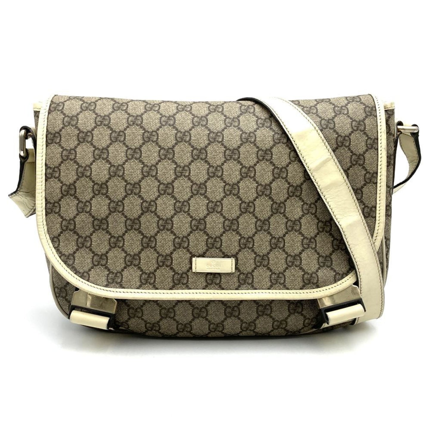 Gucci Beige Brown Gg Supreme Shoulder Bag ( )