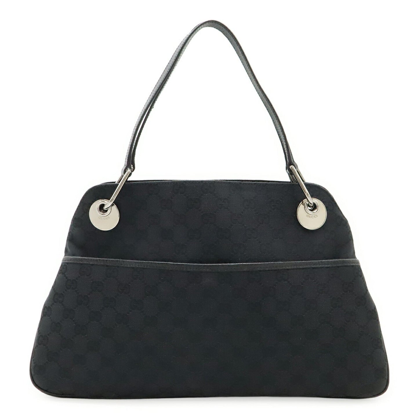 Gucci Black Gg Canvas Shoulder Bag Tote Bag ( )