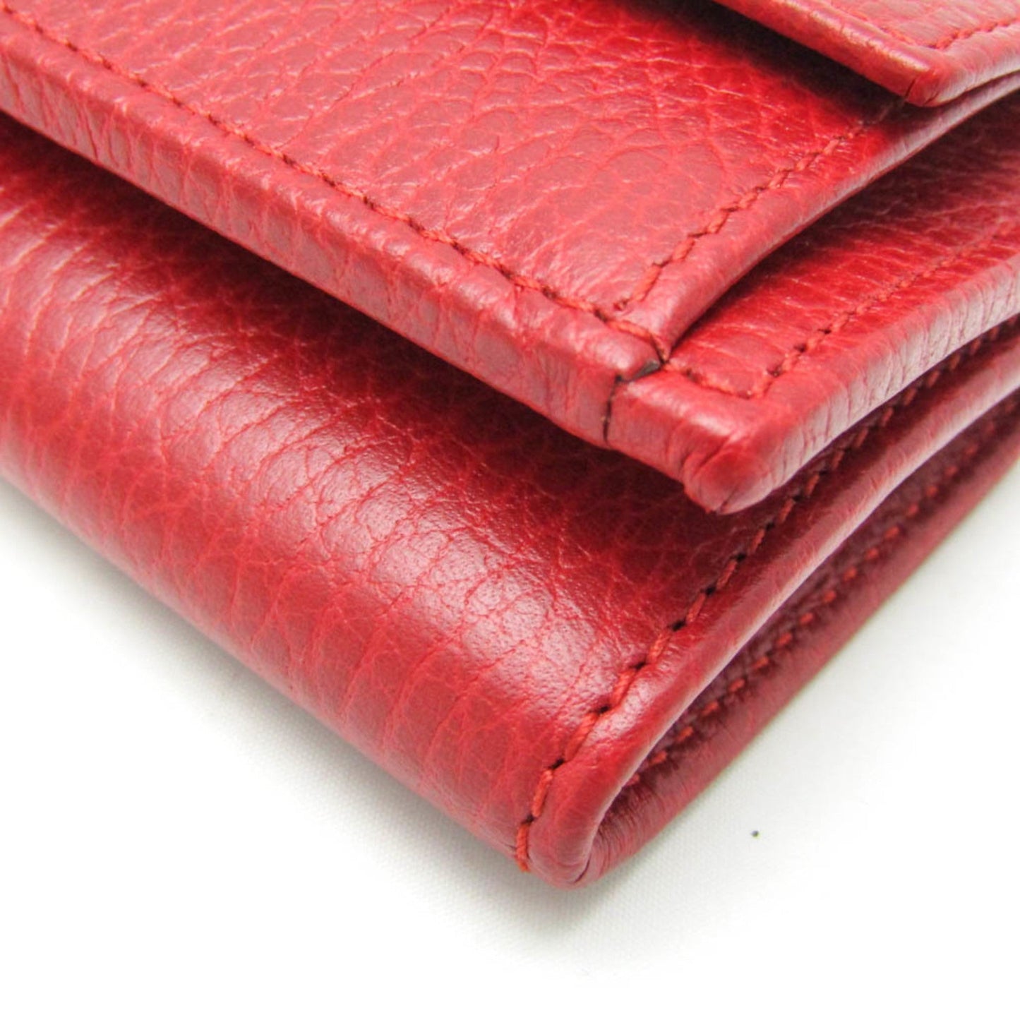 Gucci Red Color Leather Wallet (Tri-Fold) ( )