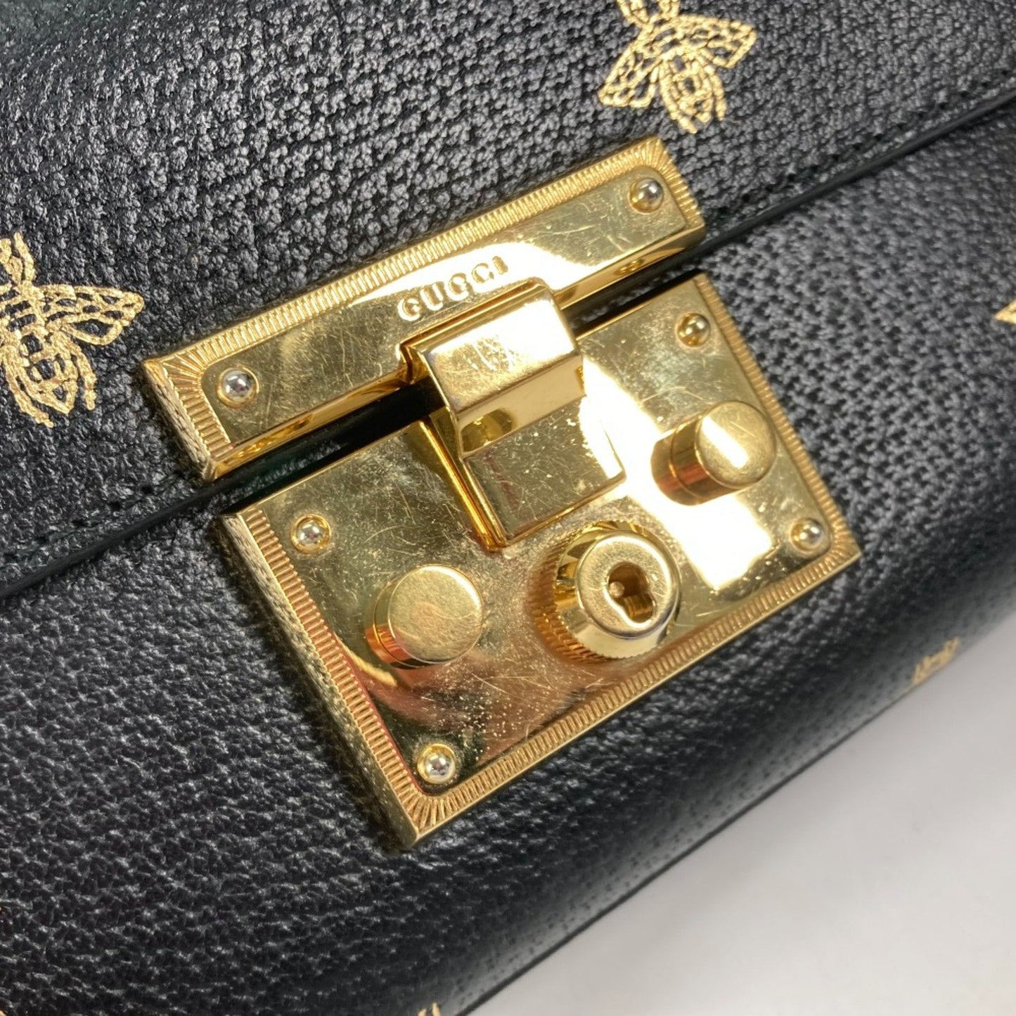 Gucci Black Leather Shoulder Bag ( )