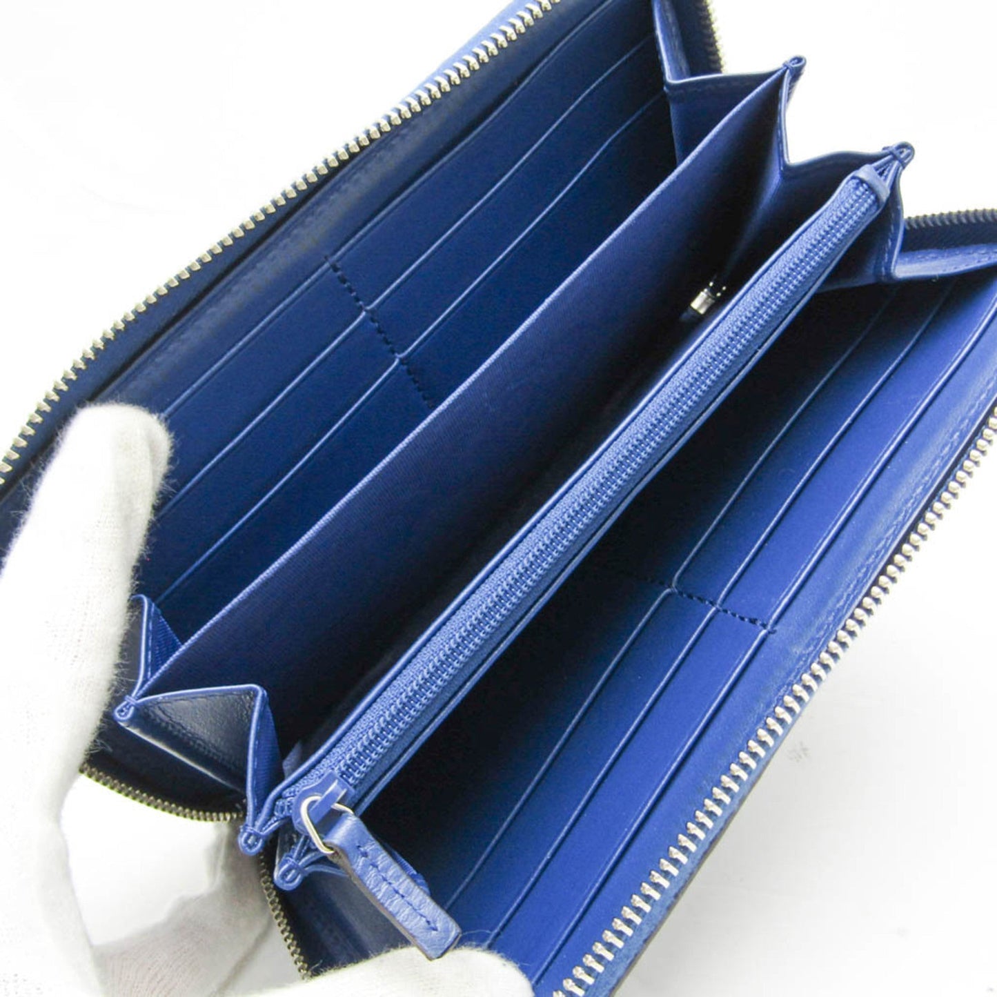 Gucci Navy Leather Long Wallet (Bi-Fold) ( )