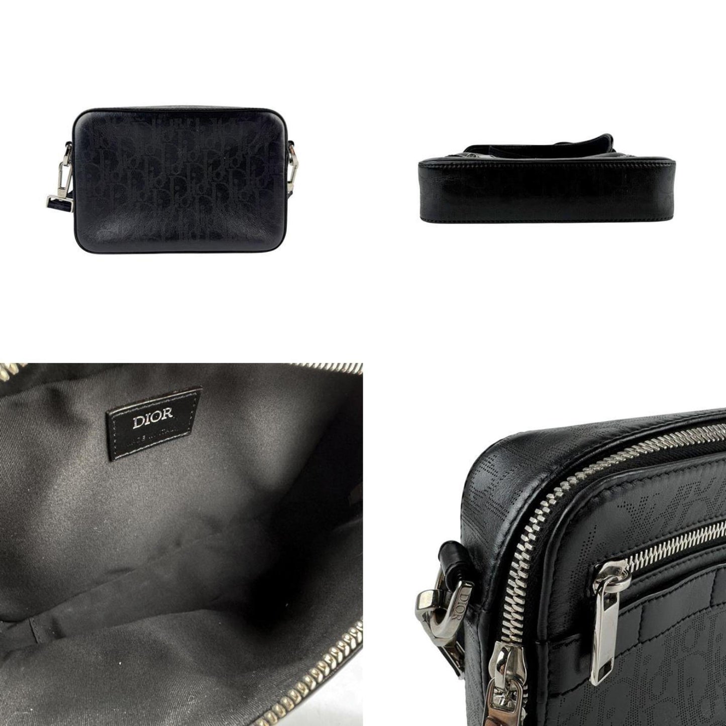 Christian Dior Black Leather Shoulder Bag ()