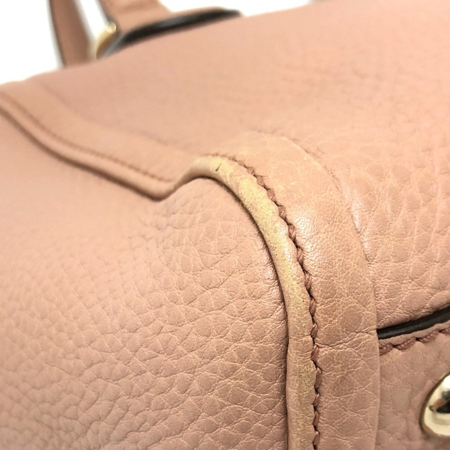 Gucci Pink Beige Leather Handbag ( )