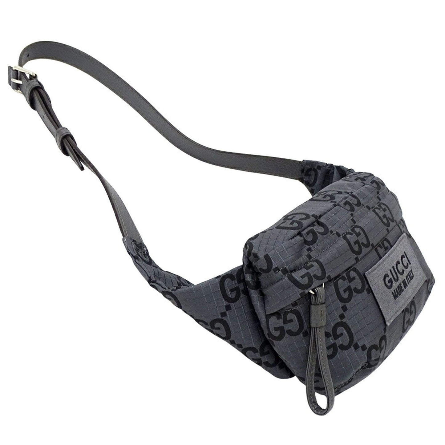 Gucci Black Gray Polyester Sling Bag ( )
