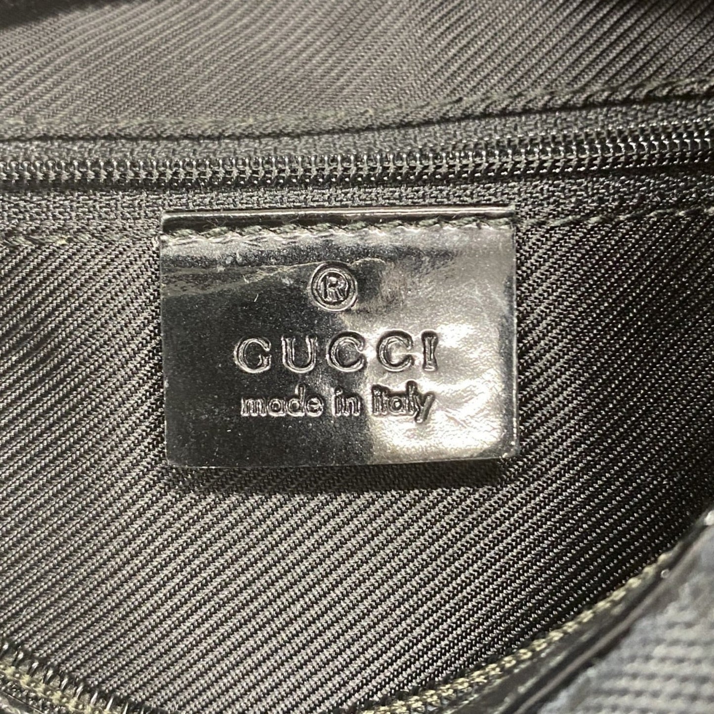 Gucci Black Canvas Shoulder Bag ( )