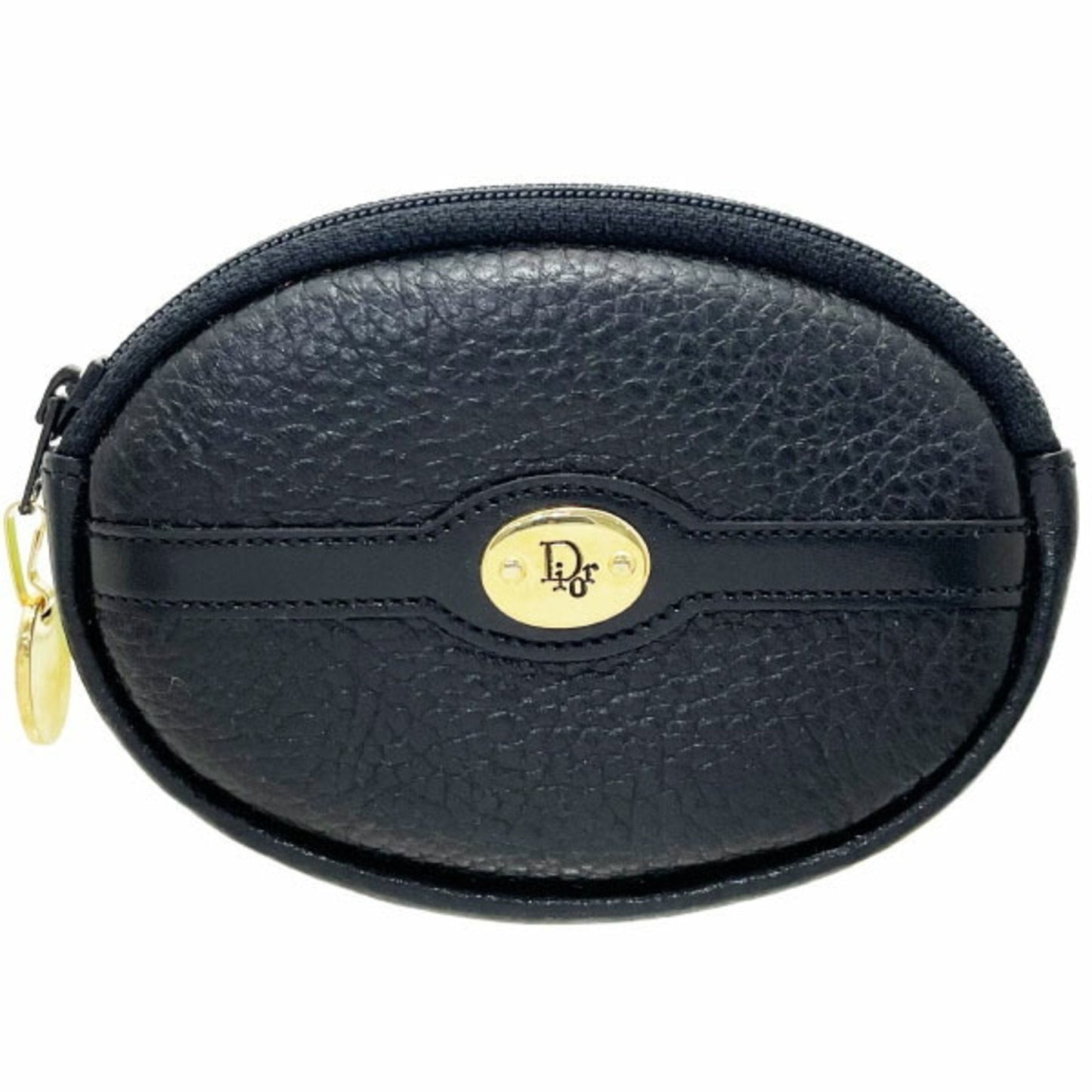 Christian Dior Black Leather Coin Purse/Coin Case ()