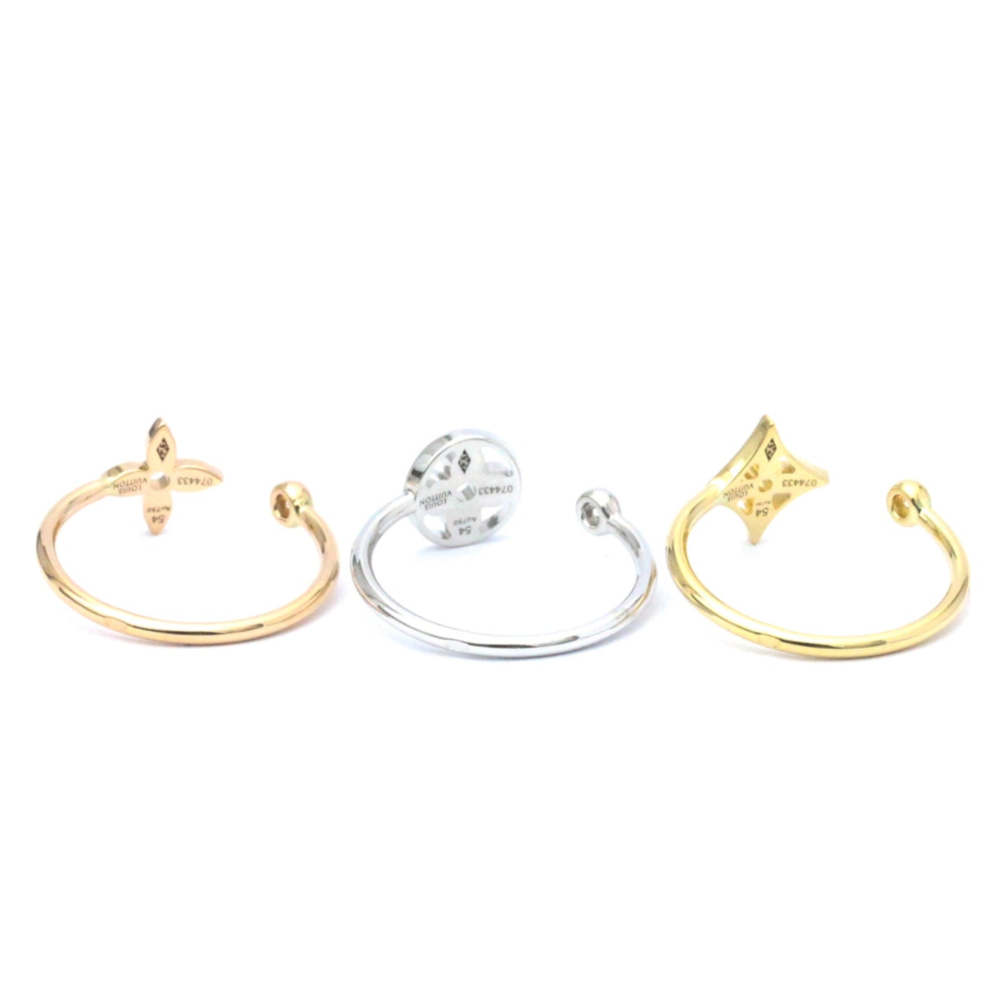 LOUIS VUITTON Berg Monogram Idylle Ring Q9F15G Pink Gold [18K],White Gold [18K],Yellow Gold [18K] Fashion Diamond Band Ring Gold