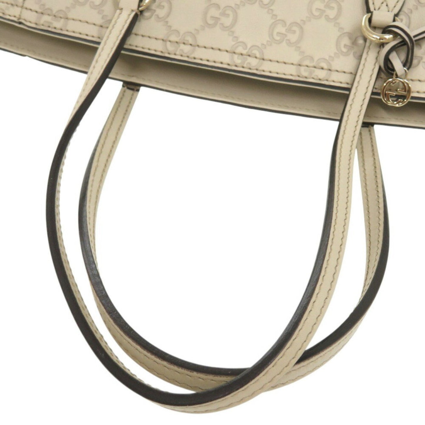 Gucci Ivory Leather Gg Leather Handbag ( )