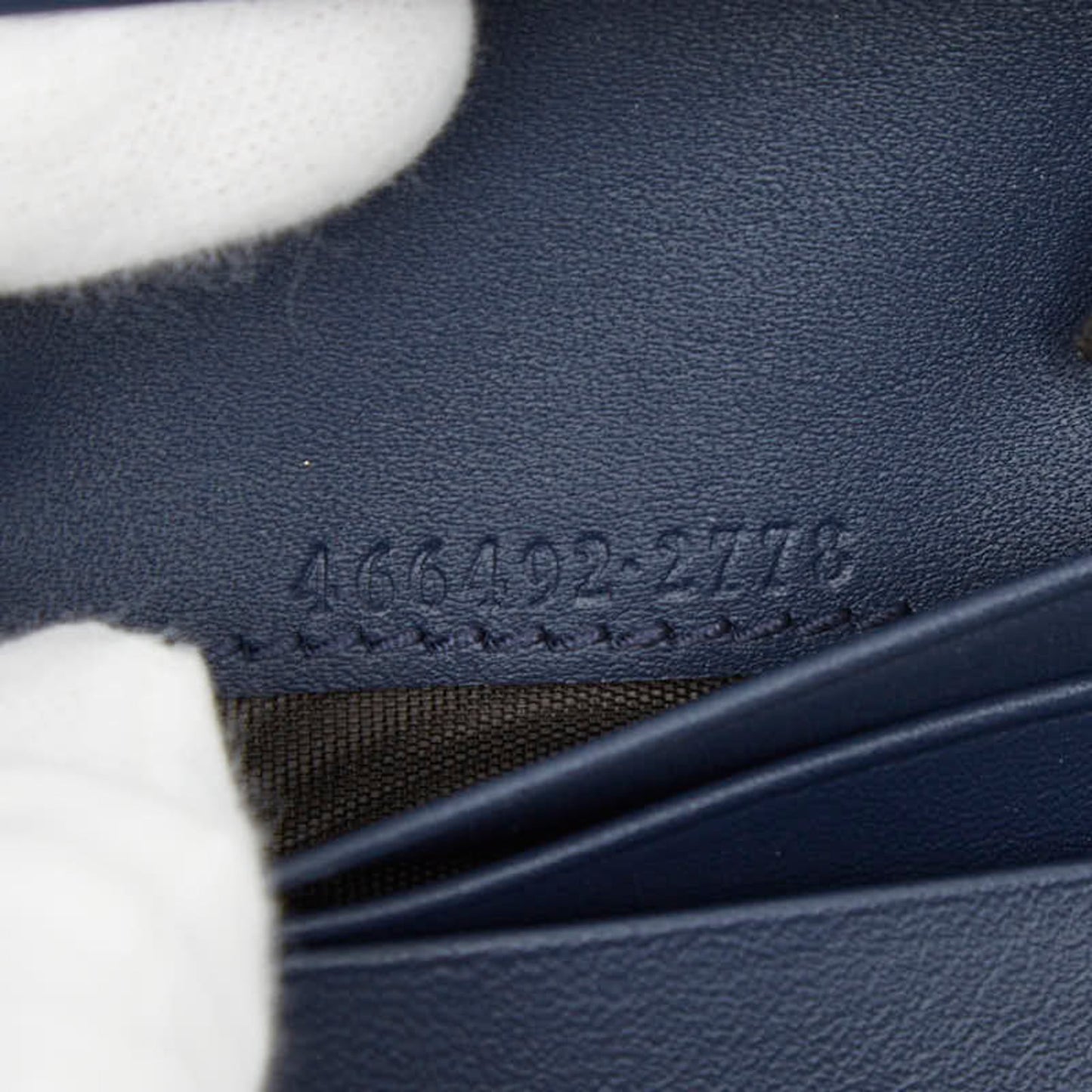 Gucci Blue Denim Artificial Pearl Wallet (Bi-Fold) ( )