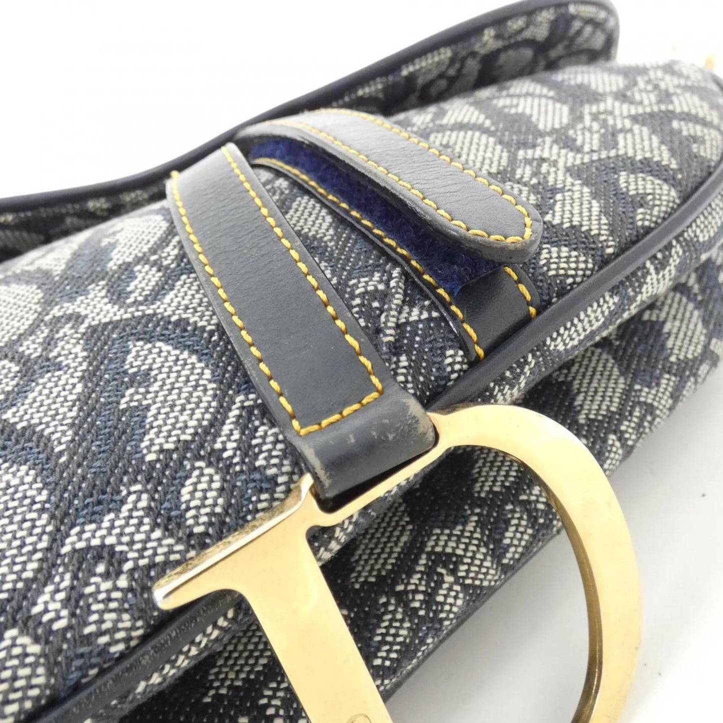 Christian Dior Blue Canvas Shoulder Bag ()