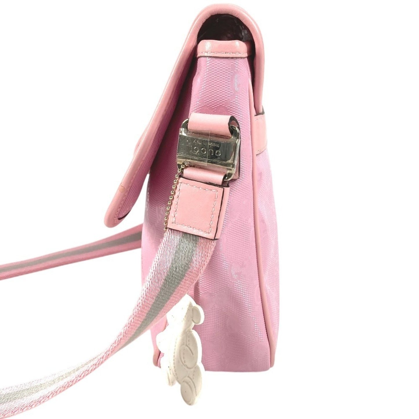 Gucci Gg Imprimé Pink Gg Imprimé Leather Messenger Bag Shoulder Bag ( )