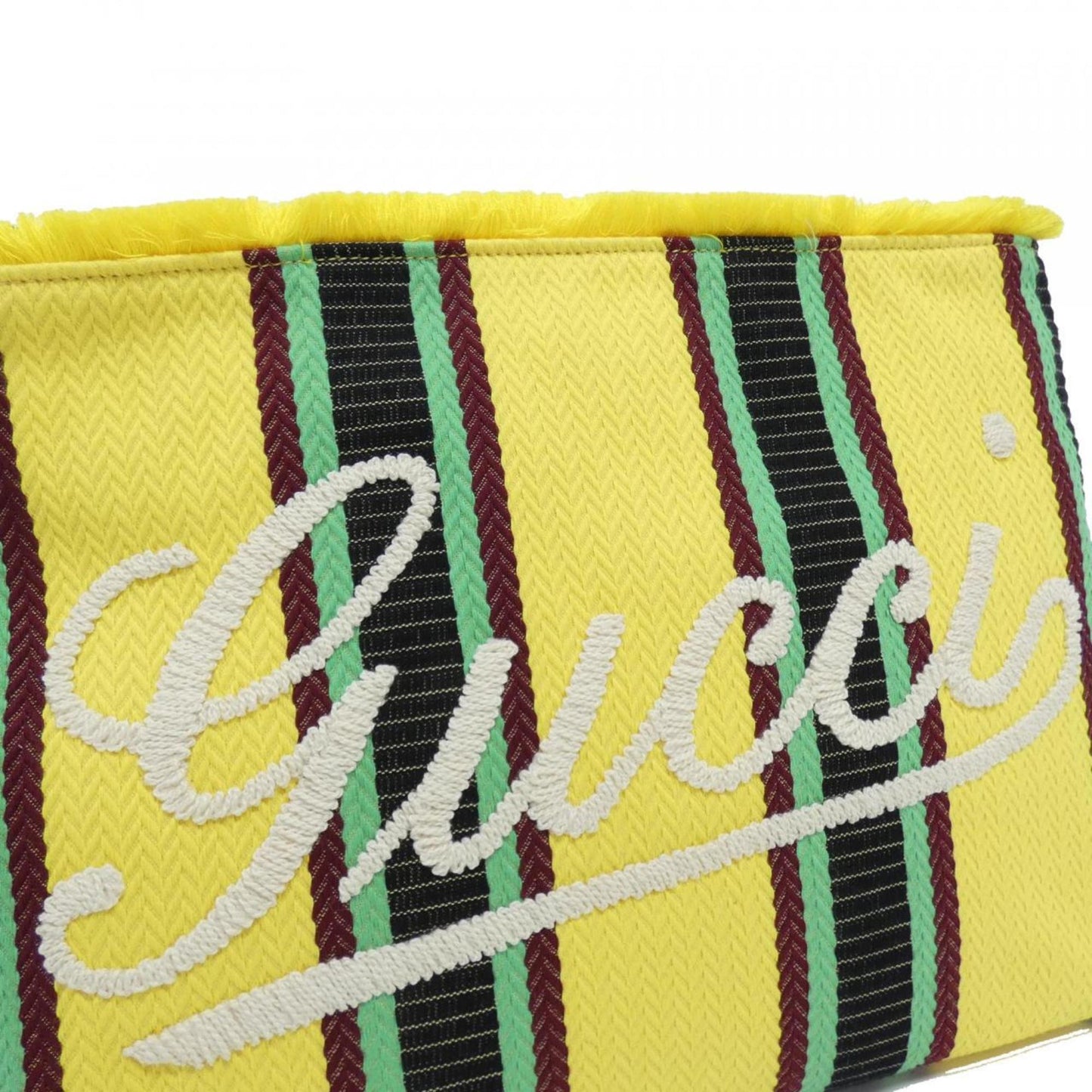 Gucci Multi-Color Yellow Canvas Handbag ( )